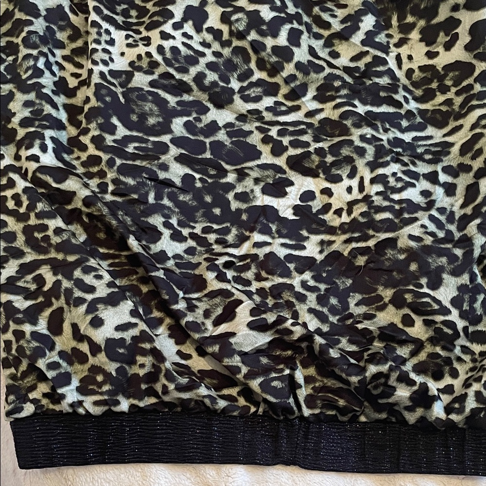 🐆🤎SCARLET ROOS Leopard Bomber Jacket Size EU 2 - Picture 5 of 8